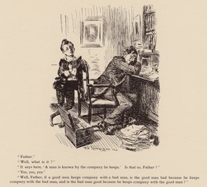 Um homem é conhecido pela companhia que mantém (litografia) de Frederick Henry Townsend