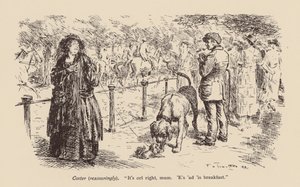 "Está tudo bem, mamã. Ele já tomou o pequeno-almoço" (litografia) de Frederick Henry Townsend