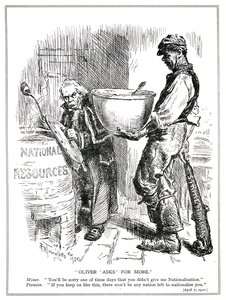 Lloyd George enfrenta ameaças de greve dos mineiros, abril de 1920 de Frederick Henry Townsend