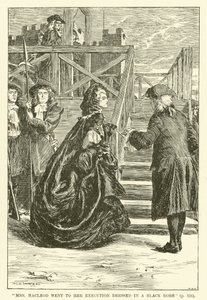 A senhora Macleod foi executada vestida com uma túnica preta de Frederick Henry Townsend