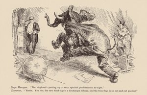 Elefante de pantomima (litografia) de Frederick Henry Townsend