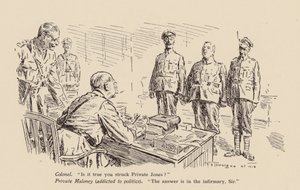 Soldado sob a acusação de golpear um camarada (litografia) de Frederick Henry Townsend