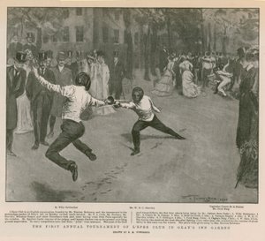 Os primeiros torneios anuais do L&39;Epee Club no Gray&39;s Inn Garden de Frederick Henry Townsend