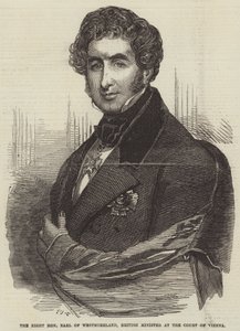 O honorável conde de Westmoreland, ministro britânico do Tribunal de Viena de Frederick John Skill