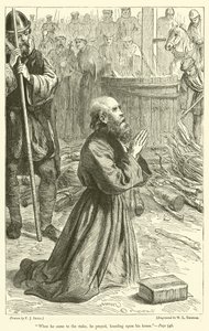 Quando ele veio para a estaca, ele orou, ajoelhando-se sobre os joelhos de Frederick John Skill