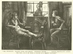 Ilustração para Martin Chuzzlewit de Frederick L. Bernard