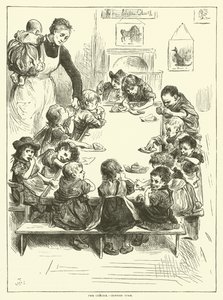 A creche - hora do jantar de Frederick L. Bernard