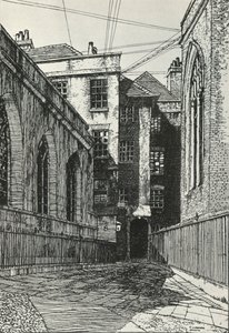 Lado sul do salão em Cliffords Inn, na cidade de Londres, c1903, 1934.