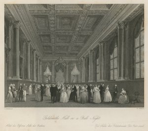 Goldsmiths Hall em uma noite de bola de Frederick Mackenzie