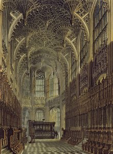 Henry a sétima capela, placa 8 de &39;Westminster Abbey&39;, gravada por J. Bluck (fl.1791-1831) pub. por Rudolph Ackermann (1764-1834) 1811 (aquatinta) de Frederick Mackenzie