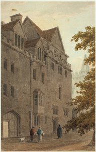 Old Magdalen Hall do Gravel Walk Incendiado A.D. de Frederick Mackenzie