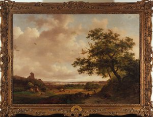 Vista sobre o Meuse, Holanda, 1859 de Frederick Marianus Kruseman