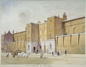 Vista da prisão de Whitecross Street para devedores, Londres, c1840