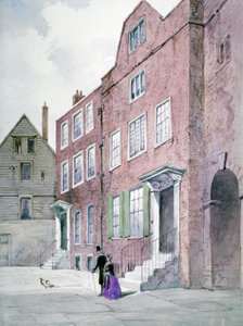 Vista do Gabinete do Vigário Geral, Bell Yard, Knightrider Street, Cidade de Londres, 1841