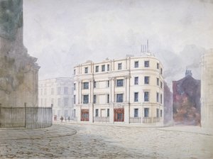 Vista para o sul na extremidade oeste da King William Street, City of London, 1850