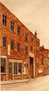 Bull and Mouth Inn, St. Martin le Grand de Frederick Nash