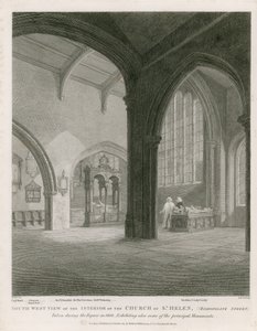 Igreja, de, st, helen, bishopsgate, rua, londres de Frederick Nash