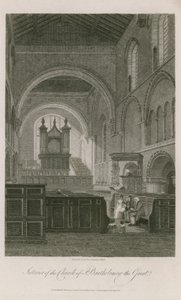 Interior da Igreja de São Bartolomeu, o Grande de Frederick Nash