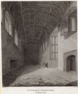 Interior, de, Crosby, corredor, olhar sul de Frederick Nash