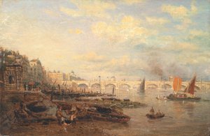 O Tamisa e a Ponte de Waterloo a partir da Somerset House de Frederick Nash