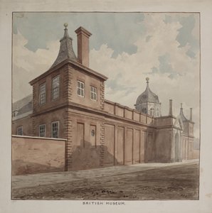 Vista do Museu Britânico, Holborn, c.1807 de Frederick Nash