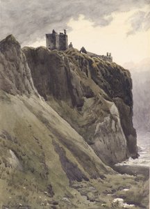 Velho Castelo, Dunottar (aguarela) de Frederick Noel Paton