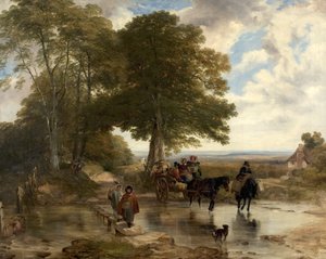 Carrinho de mercado em um riacho, 1845