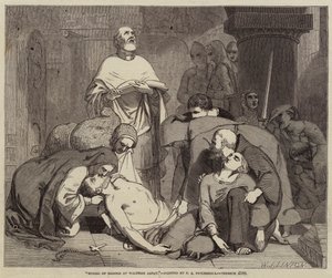 Enterro de Harold na Abadia de Waltham de Frederick Richard Pickersgill