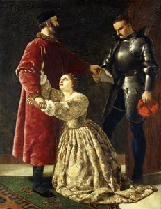 O duque Frederick banindo Rosalind de sua corte,