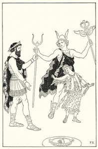 Quicksilver apressou Proserpina para longe do palácio de Plutão (litho)