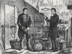 Um fazendeiro que paga sua assinatura para o jornal local em espécie de Frederick Stuart after Church