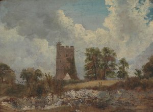 Paisagem com uma Igreja de Frederick W. Watts