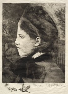 Cabeça de uma mulher. de Frederick Warren Freer