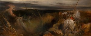 O vale assombrado, o intruso (óleo sobre tábua) de Frederick Weekes
