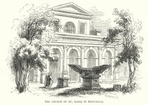 A Igreja de Santa Maria em Navicella (gravura) de Frederick William Fairholt