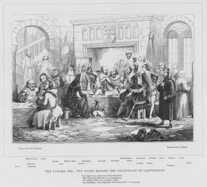 The Tabard Inn, the Night before the Pilgrimage to Canterbury (gravura)