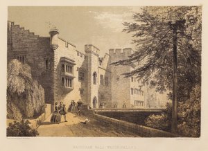 Brougham Hall, Westmoreland (aquatint) de Frederick William Hulme