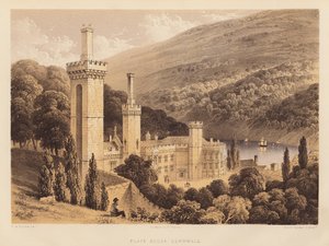 Place House, Cornwall (aquatint) de Frederick William Hulme