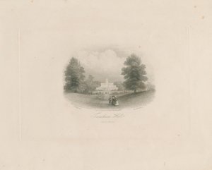 Trentham Hall: gravura (vinheta), nd [c 1843] (impressão) de Frederick William Hulme