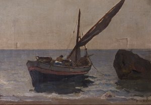 Barcos na costa, início do século XX
