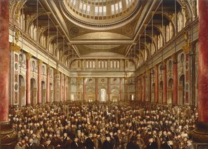Interior do Manchester Exchange de Frederick and Saunders H.L. (19th Century) Sargent