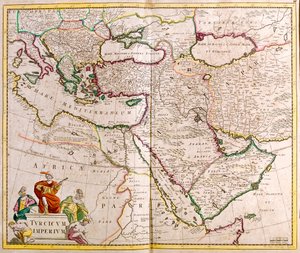 Itália, Península dos Balcãs, Turquia, Líbano, Síria, Israel, Jordânia, Iraque, Península Arábica, Irão de Frederick de Wit