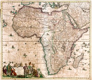 Mapa de África (gravura de Frederick de Wit