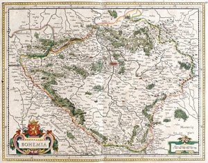 Mapa de Boheme (República Checa) (gravura de Frederick de Wit