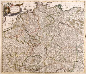 Mapa da Alemanha (gravura de Frederick de Wit