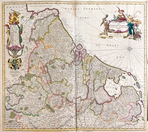 Mapa da Baixa Alemanha (Alemanha) (gravura