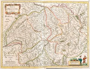Mapa da Suíça (gravura de Frederick de Wit