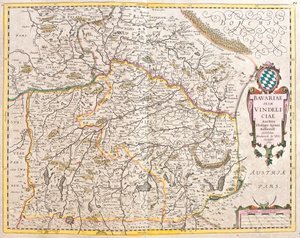Mapa do Baviere (Alemanha) (gravura de Frederick de Wit