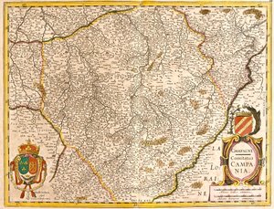 Mapa do Conde de Champagne (França) (gravura de Frederick de Wit