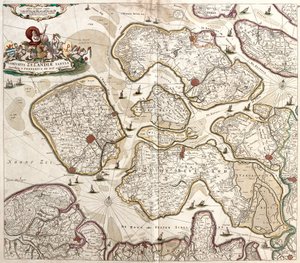 Mapa do Conde de Zelande (Holanda) (gravura de Frederick de Wit
